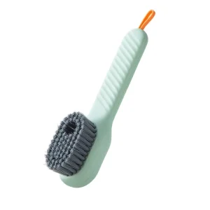 Multi functional Liquid Dispensing Shoe Brush Soft Bristles Plastic Handle Household Press to Dispense Tool for Cleaning Shoes