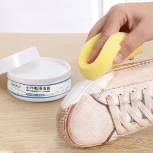 Multi-functional Sneaker Shoe Care Cleaning and Stain Removal Cream White Shoes Sneaker Cleaning Cream with Sponge