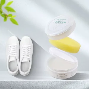 Multi-functional White Shoe Cleaning Cream Remove Shoe Stains Sneaker Cleaner Shoe Cleaning Cream with Sponge