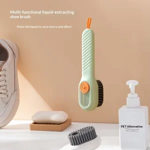 Multi use Soft Bristled Shoe Brush Automatic Liquid Adding Shoe Brush Household Cleaning Tool