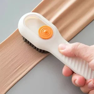 Multifunction Automatic Liquid Shoe Brush Long Handle Soft Cleaning Tool for Clothes Shoes Plastic Brush with Hook