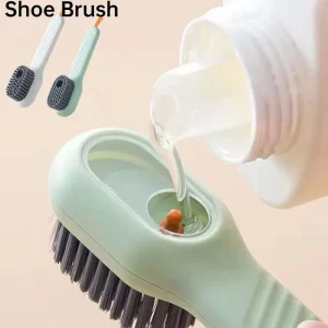 Multifunction Cleaning Shoe Brush Soft Automatic Liquid Shoe Brush Long Handle Clothes Soap Brush With Hook Clean Tool