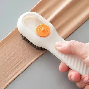 Multifunction Soft Automatic Liquid Shoe Brush with Long Handle Plastic Cleaning Tool with Hook for Clothes and Shoes