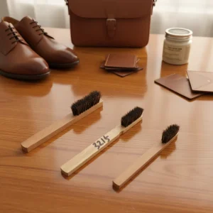 Multifunctional Cleaning Solid Wood Long Handle Horsehair Shoe Brush