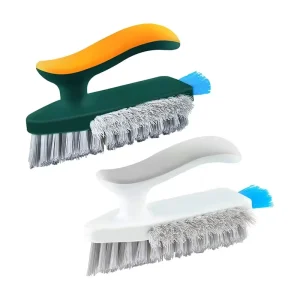 Multifunctional Corner Cleaning Brush Short Handle Adjustable Hard Bristle Floor Brush Bathroom Toilet Scrubbers To Dead Angle