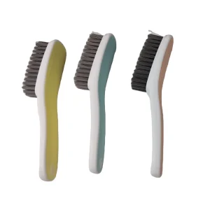 Multifunctional Economic Type Cleaning Brush Grey Color PP Filaments Brush with Plastic Long Handle Shoe Brush