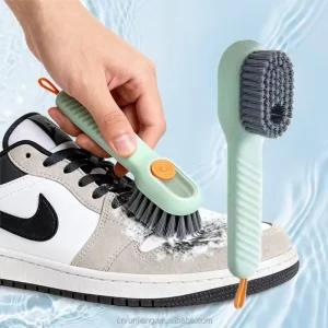 Multifunctional Liquid Shoe Brush with Dispenser Soft Bristles Cleaning Brush for Shoes Clothes Sneaker Household Use