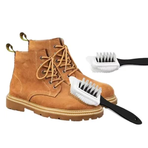 Multifunctional Plastic Rubber Brush Nubuck Upper Suede Shoe Polishing Shine Dust Clean with Rubber and Steel Brush Cleaning