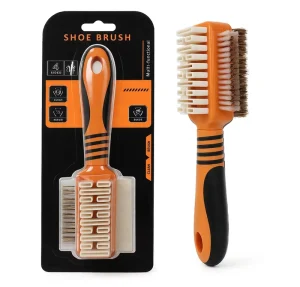 Multifunctional Shoe Brush and Eraser with Plastic Handle Copper Wire Multi-sided Soft Bristle for Suede