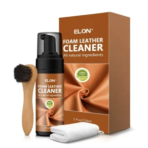 Natural 150ml Foam Cleaner for Leather Handbag, Car, Sofa with Brush