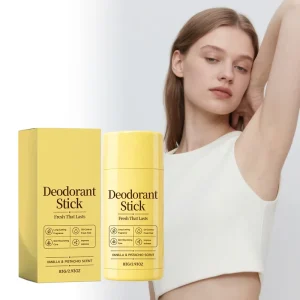 Natural Aluminum Free Deodorant Stick Vanilla Pistachio Scent 24H Odor Control Long Lasting Non-Greasy Skin Nourishing for Women