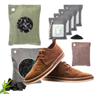 Natural Bamboo Charcoal Sachet Shoe Deodorizer and Odor Eliminator for Footwear Freshener