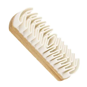 Natural Beech Wooden Handle Rubber Shoe Cleaning Brush for Leather Suede Shoes Clothes