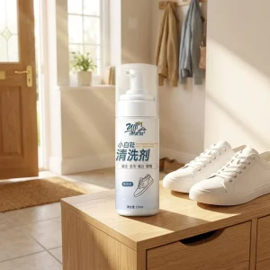 Natural Biological Enzyme Based Eco Friendly Anti Yellowing Private Label White Shoe Spray Cleaner for Leather Knit Canvas Suede