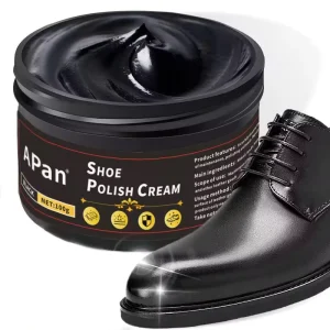 Natural Black Shoe Polish for Leather Shoes Long Lasting Shine Nourishes and Protection
