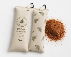 Natural Cedar Wood Shoe Deodorizer Bags Moisture Absorber Odor Eliminator Air Freshener for Sneakers Gym Bags Shoe Cabinets