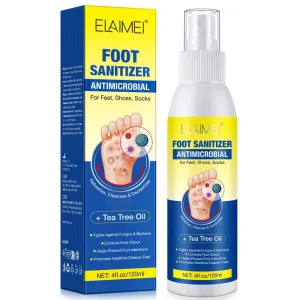 Natural Foot Care Odor Neutralizing Feet Deodorizes Spray Antimicrobial Foot Sanitizer with Tea Tree Oil for Feet Shoes