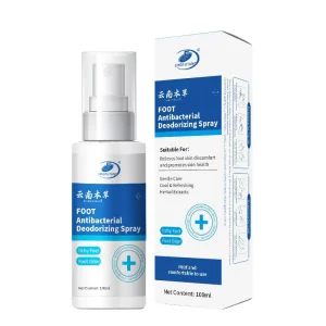 Natural Foot Deodorizing Spray Antibacterial Shoe Freshener Odor Eliminator Long Lasting Fresh Scent OEM Available