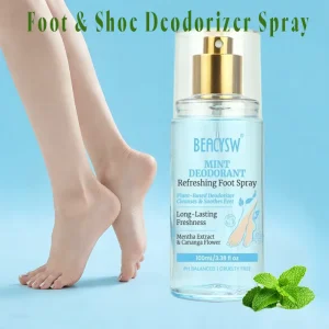 Natural Foot and Shoe Deodorizer Spray Deodorant and Odor Eliminator for Smelly Feet Smell Remover Private Label OEM