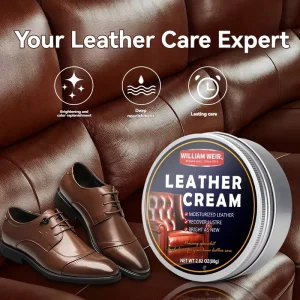 Natural Leather Conditioner Leather Balm Cream Cleaner Safe for Leather Apparel Furniture Jackets Shoes Auto Interiors Bags