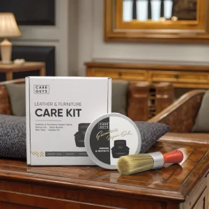 Natural Leather Furniture Conditioner Kit 150ml Salve with Brush Moisture Sofa Chair Cabinet Leather Wood Vinyl Wooden Care
