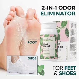 Natural Mint Foot Deodorant Powder 30g Foot Sweat Absorption Powder Odor Eliminator for Long Lasting Freshness Shoe Deodorizer