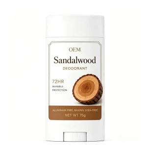 Natural Sandalwood Gentle Underarm Deodorant 72 Hour Invisible Sweat and Odor Protection Safe For Sensitive Underarm Skin