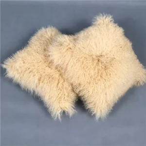 Natural Sheepskin Soft Mongolian Fur Pillows