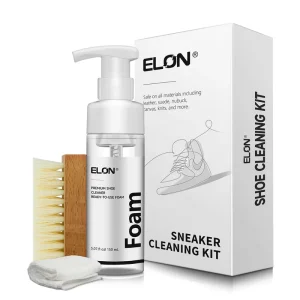 Natural Shoes Cleaning Kit FSC Package 150ml Sneaker Cleaner Kit With Brush Microfiber Towel White Shoe Foam Cleaning Kit