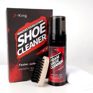 Natural Sneaker Cleaner Liquid Shoe Care Kit Includes Brush and Towel for Shoe Cleaning