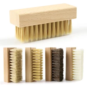 Natural Wood Shoe Brush Custom Logo Sneaker Shoe Cleaning Brush