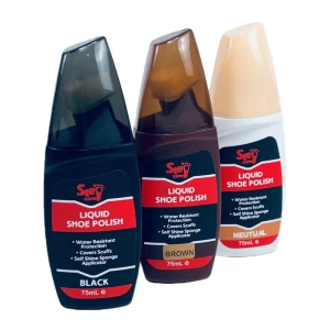 New Design Brown Black Color Liquid Shoe Leather Polish with Sponge Applicator for Travel