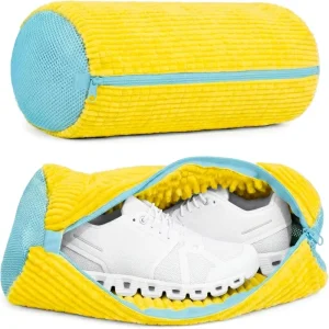 New Microfiber Shoe Washing Machine Bag 2PC Reusable Sneaker Cleaning Shoe Laundry Washer Dryer Self Locking