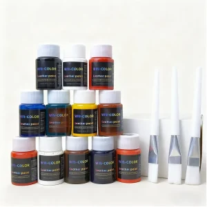 Non Toxic Leather Paint Water Based Acrylic Odorless Permanent Flexible Leather Paint for Sneakers Shoes Bag Craft