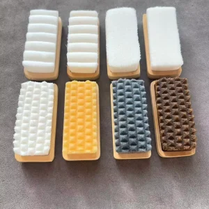 OEM Custom Logo Bamboo Handle Dense Bristle Shoe Brush Bulk Portable Travel Size