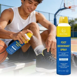 OEM Custom Shoe Foot Dual Use Deodorant Spray Odor Eliminator for Athlete Foot Care Long Lasting Refresher Product