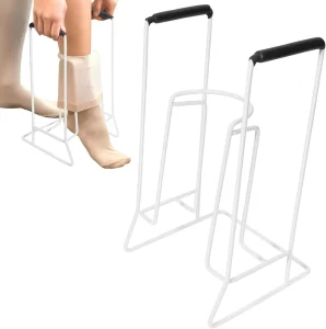 OEM Elder Care Sock Aid Foldable Shoe Horn with Long Handle for Compression Socks