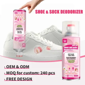 OEM Factory Price Long Lasting Shoe Deodorizer Spray Shoe Odor Smell Eliminator Shoe Refresher
