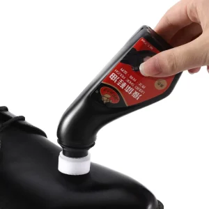 OEM Liquid Shoe Polish Anti Mildew Nourish Stain Resistant 75ml for Female Leather Shoes Care with Sponge Wax