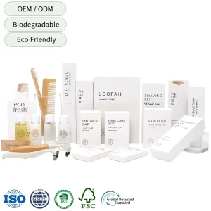 OEM Luxury Hotel Bathroom Toiletries Kit Disposable Eco Friendly Biodegradable Bamboo Hotel Amenities Set Manufacturer