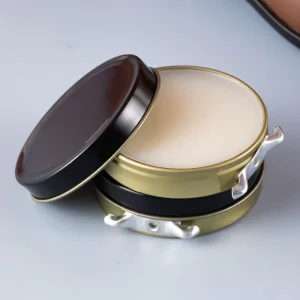 OEM Multiple Sizes Round Metal Solid Shoe Wax Black Brown Iron Storage Box for Shoe Polish