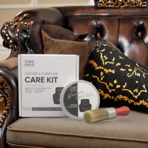 OEM Natural Leather Furniture Care Kit 150ml Salve Balm Brush Moisture Leather Wood & Vinyl Sofa Chair Cabinet
