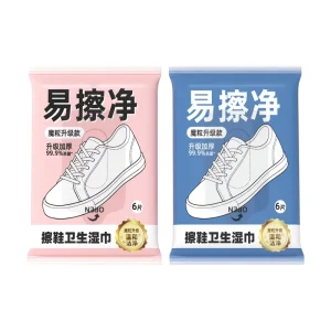OEM ODM Eco Friendly Non Woven Shoes Cleaner Wipes for Leather Grease Dirt Sports Shoes Cleansing Travel No Rinse Dry Cleaning