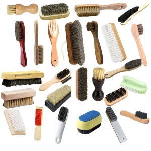OEM & ODM Lotus Bench Wood Horse Hair Shoe Cleaning Brush Dust Polishing Gift Brush