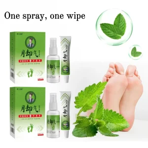 OEM ODM Private Label Athletes Foot Spray Athlete’s Foot Deodorizer Spray for Feet Odor Itching Sweating 2 in 1 Spray & Cream