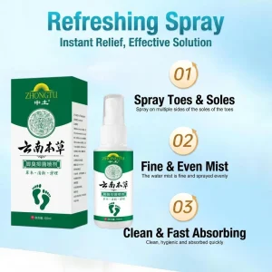 OEM ODM Private Label Athletes Foot Spray Athlete’s Foot Deodorizer Spray for Feet Odor Itching Sweating Gentle Herbal Formula
