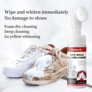 OEM ODM White Shoe Cleaning Mousse 100ml Waterless Foam Cleaner for Sneakers Canvas Shoes Remove Stains Whitening