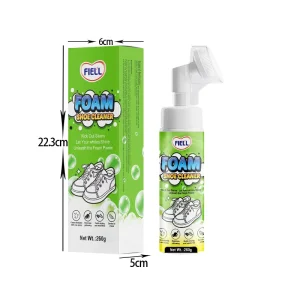 OEM ODM White Shoes Cleaner Wash-free Foam Type Stain Removal Yellowing Removal Brightening Sneakers Universal 260g Bottle
