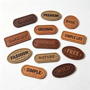 OEM Service Custom Logo Contoured Flexible Soft Rubber Leather Patch for Leather Goods