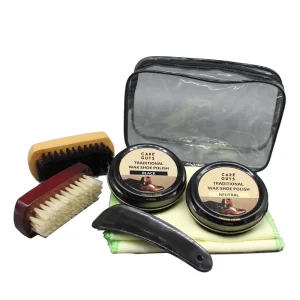 OEM Shoe Care Kit Leather Shoe Polish Kit in PVC Case Include Shoe Wax Black Neutral Shine and Protect Leather Shoes